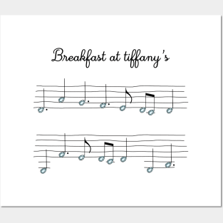 Breakfast At Tiffany's Diamond music sheet artwork Audrey Hepburn Posters and Art